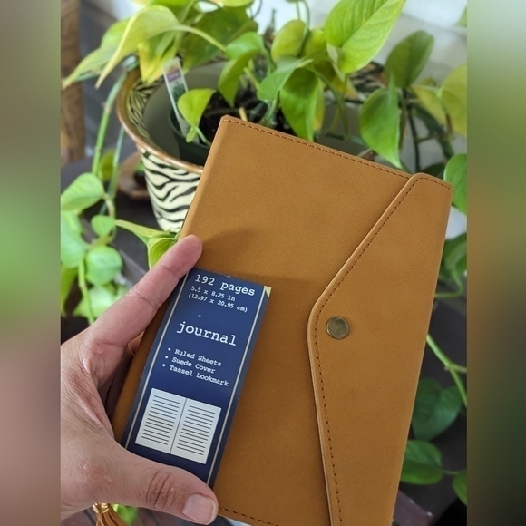 NWT Tan Leather Ruled Sheet Boho Minimalist Diary Journal Notebook - Picture 10 of 12